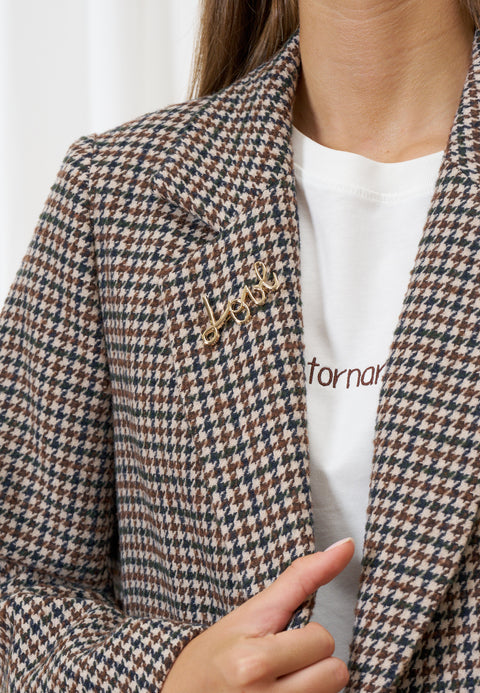 Cappotto corto pied de poule