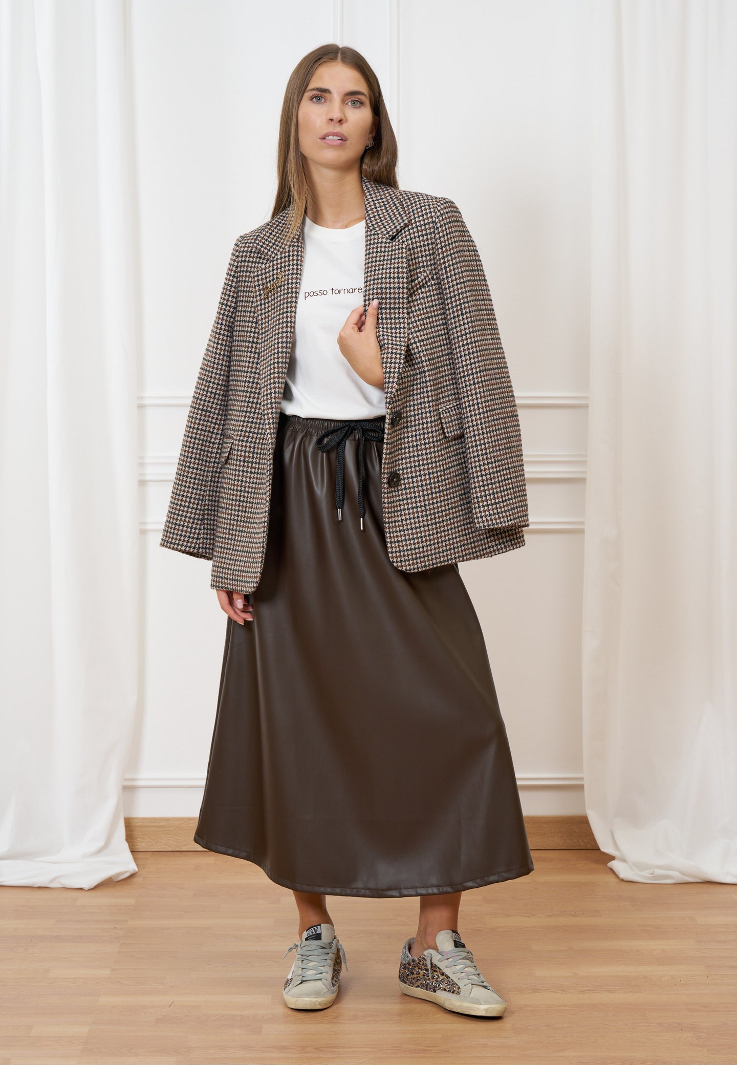 Cappotto corto pied de poule