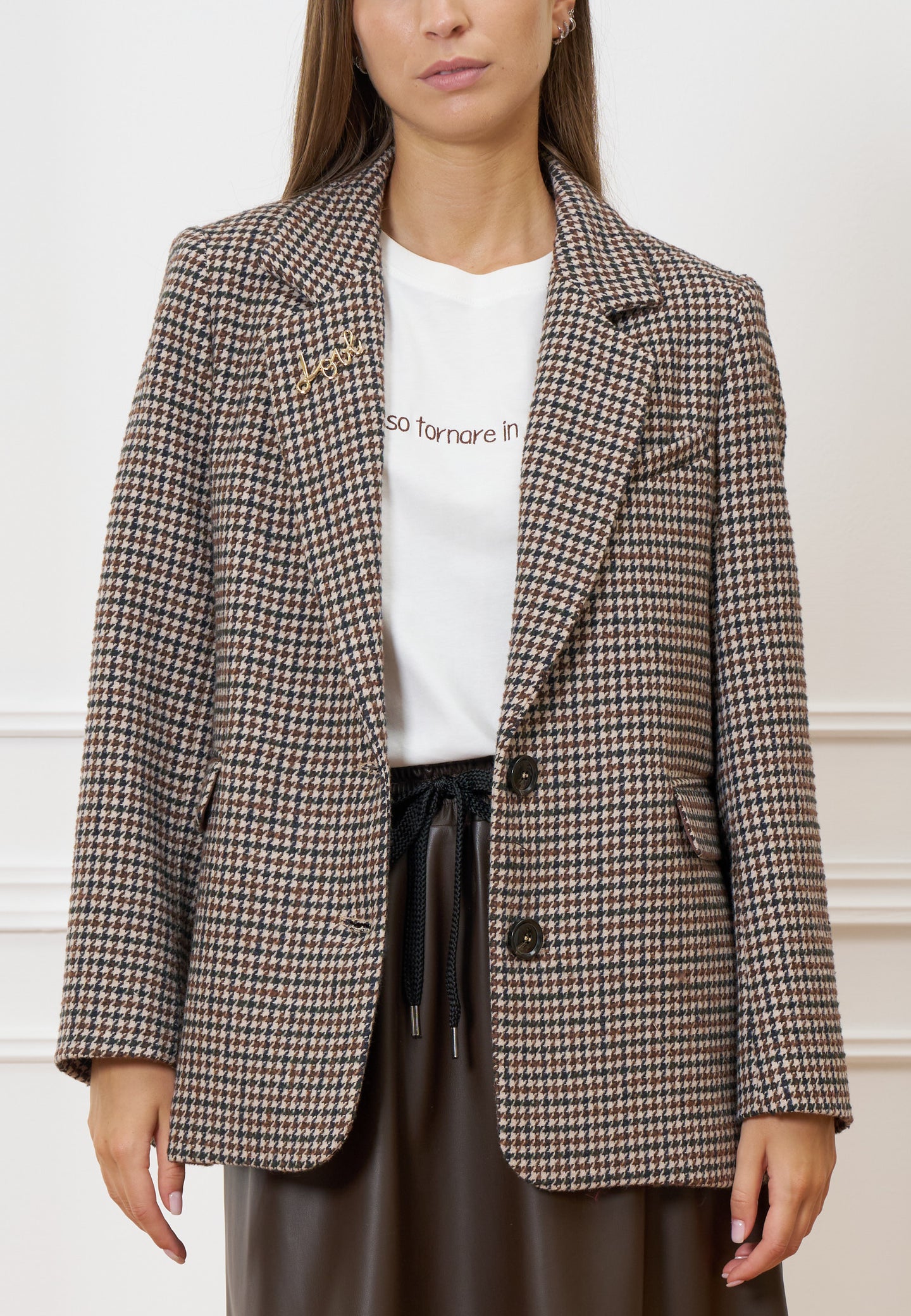 Cappotto corto pied de poule