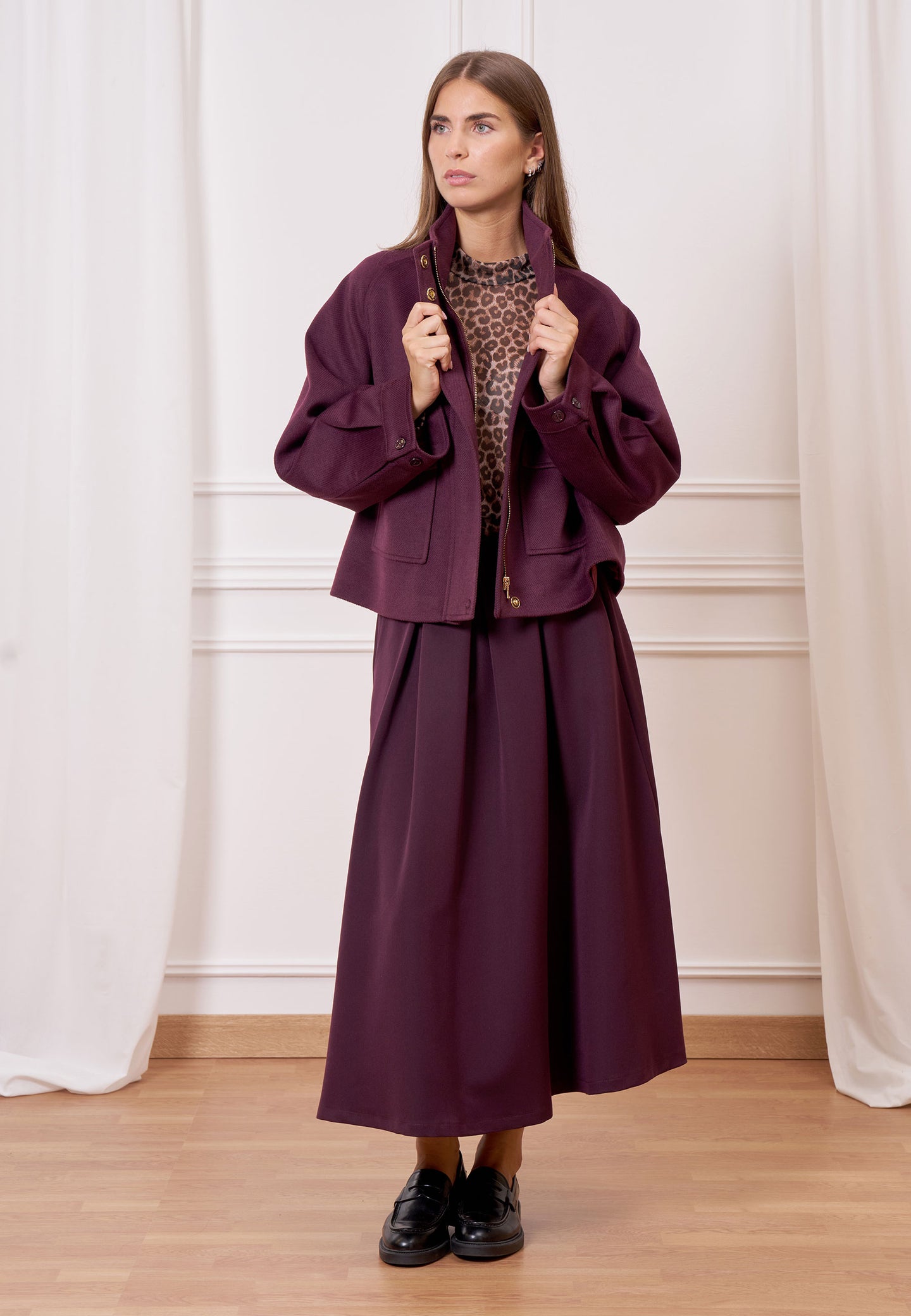 Cappotto corto tasche frontali