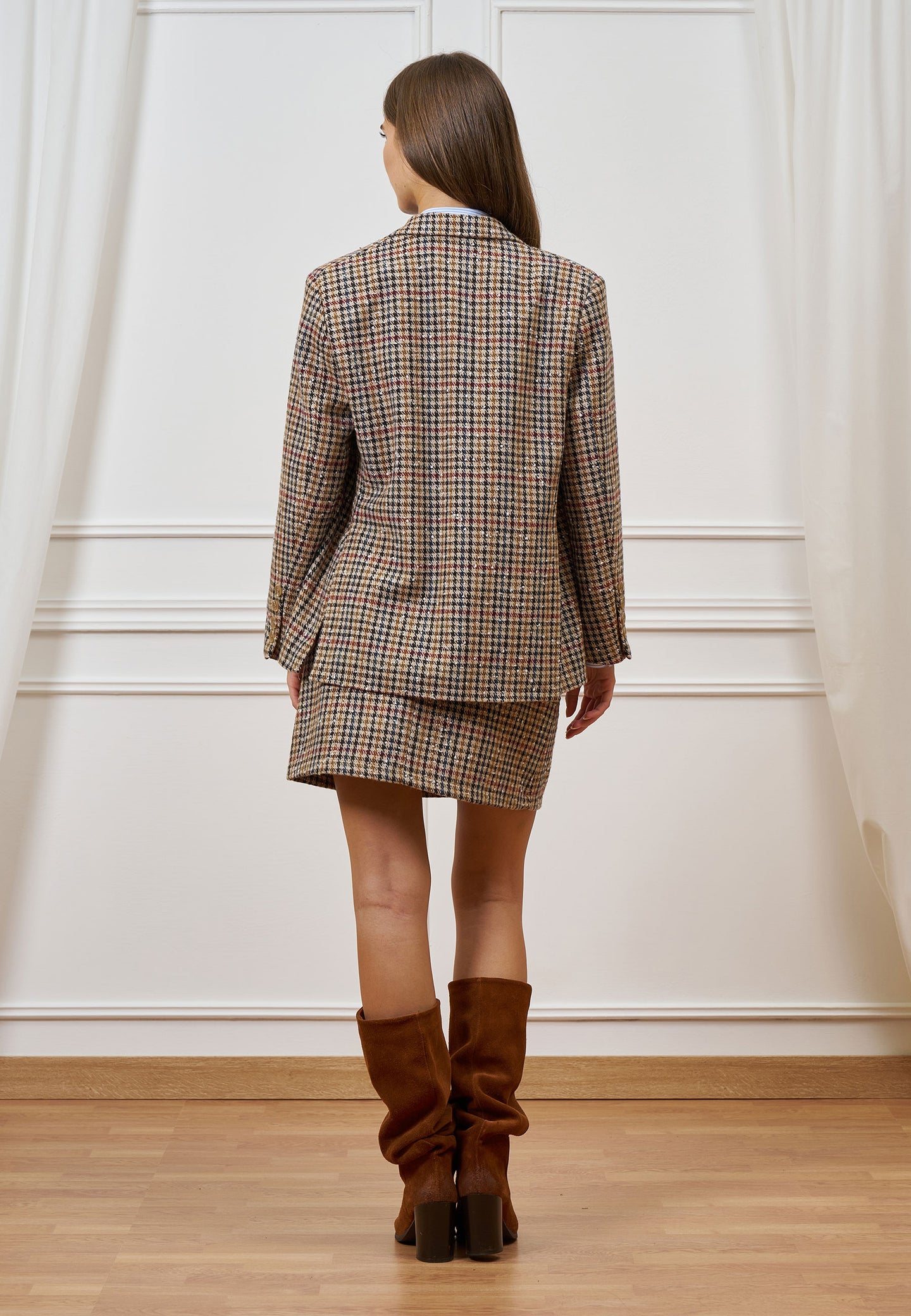 Cappotto giacca in pied de poule