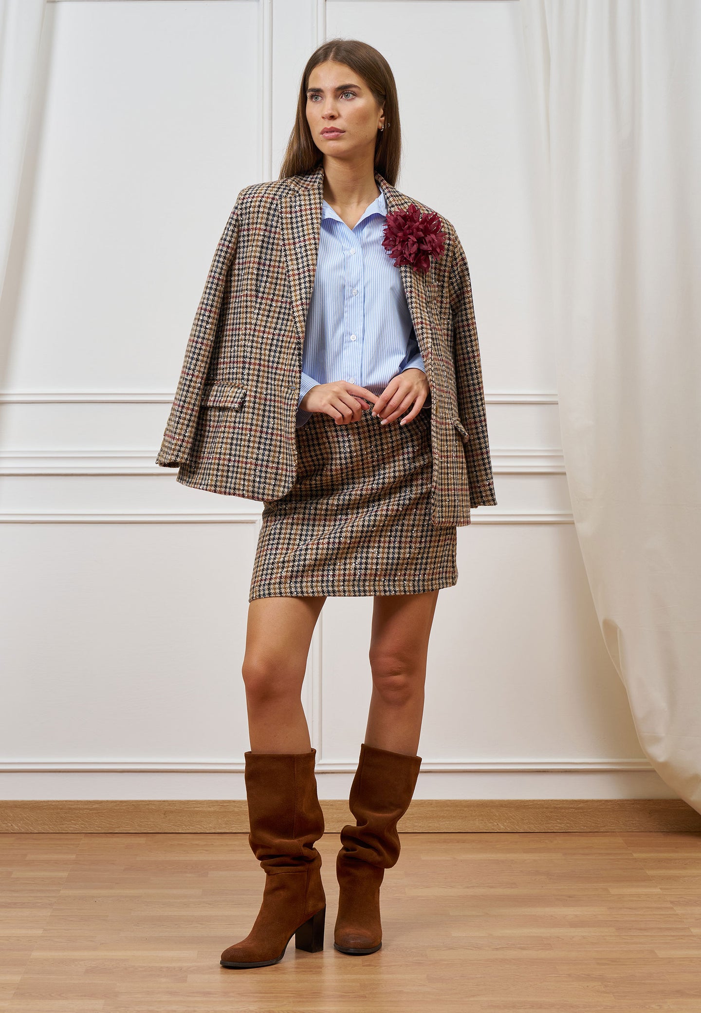 Cappotto giacca in pied de poule