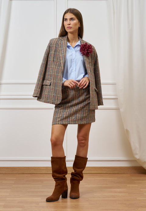 Cappotto giacca in pied de poule