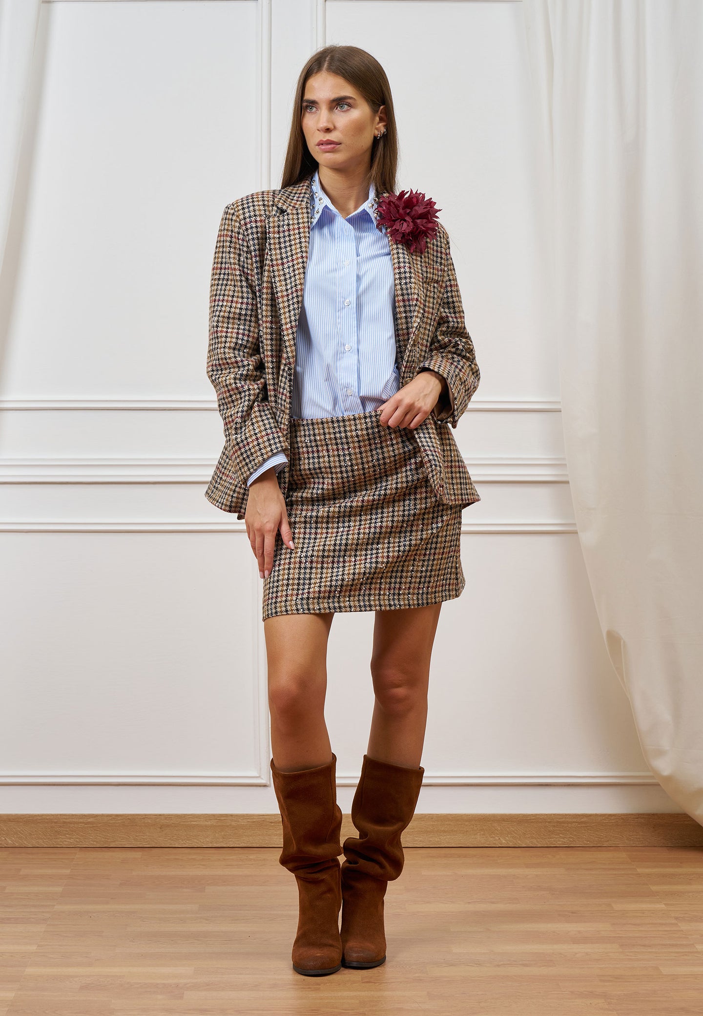 Cappotto giacca in pied de poule