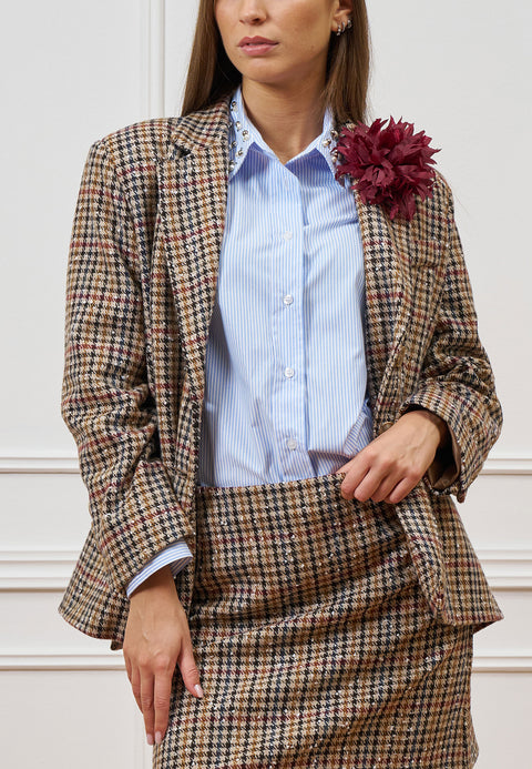 Cappotto giacca in pied de poule