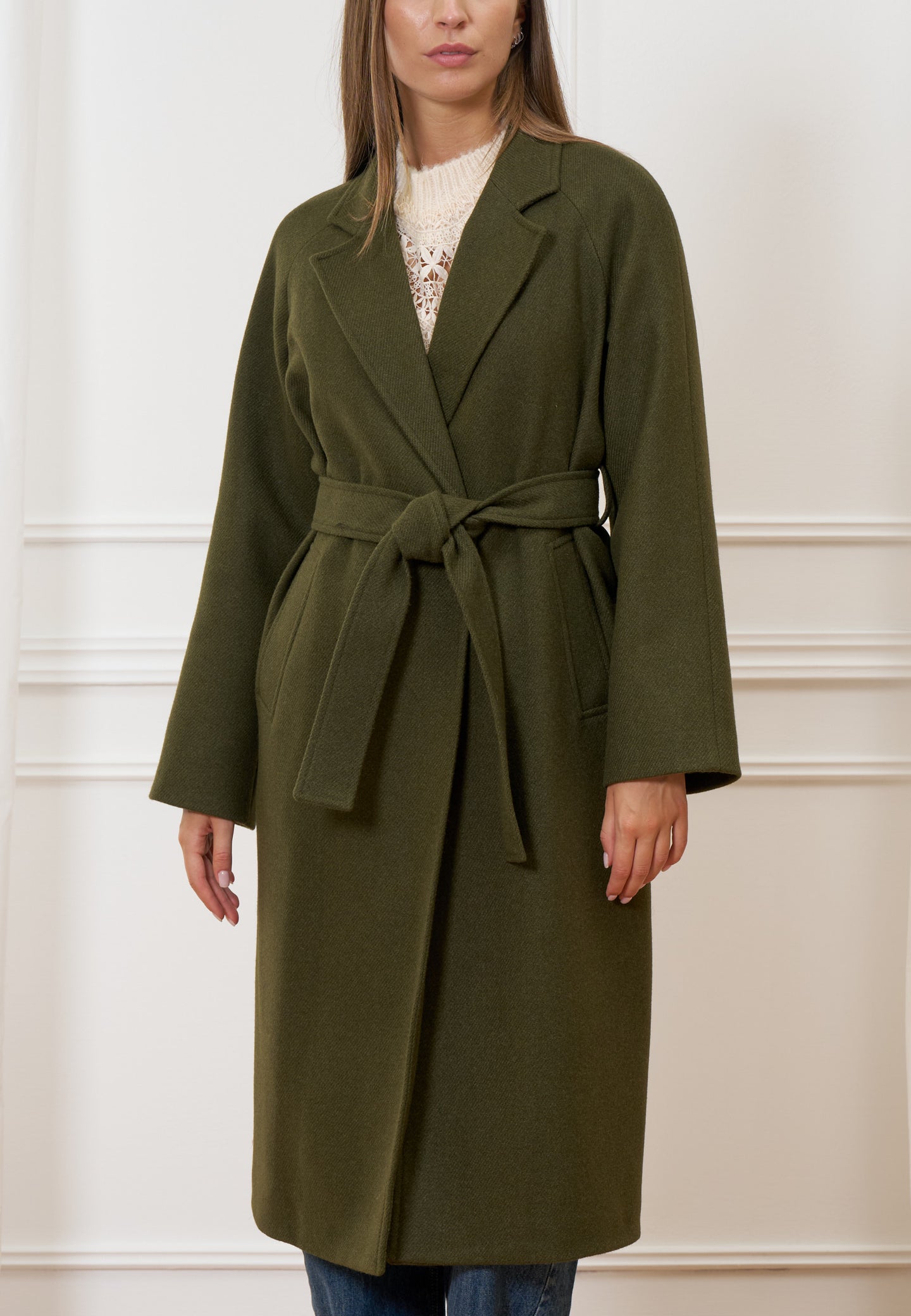 Cappotto lungo con cintura