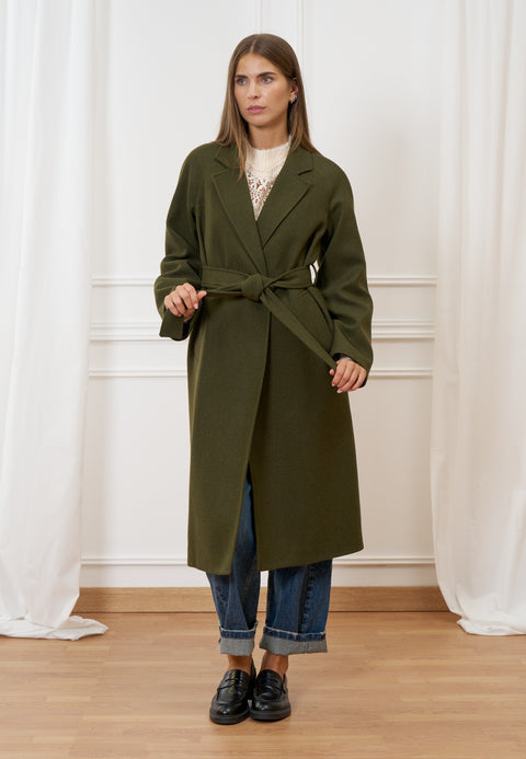 Cappotto lungo con cintura