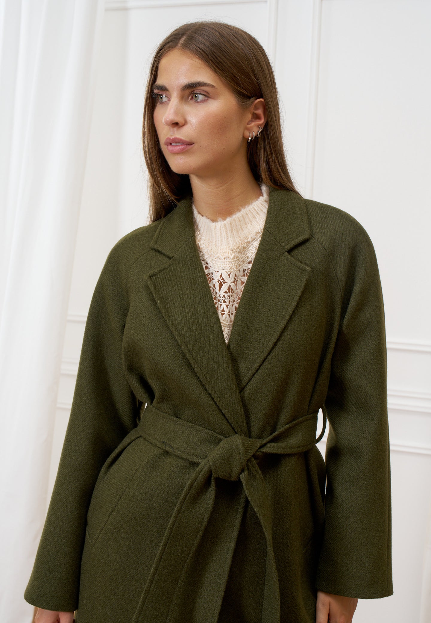 Cappotto lungo con cintura