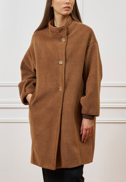 Cappotto midi manica a palloncino