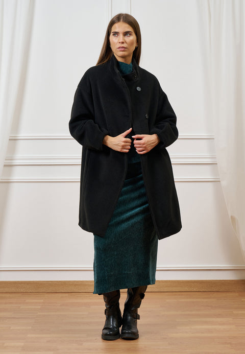 Cappotto midi manica a palloncino