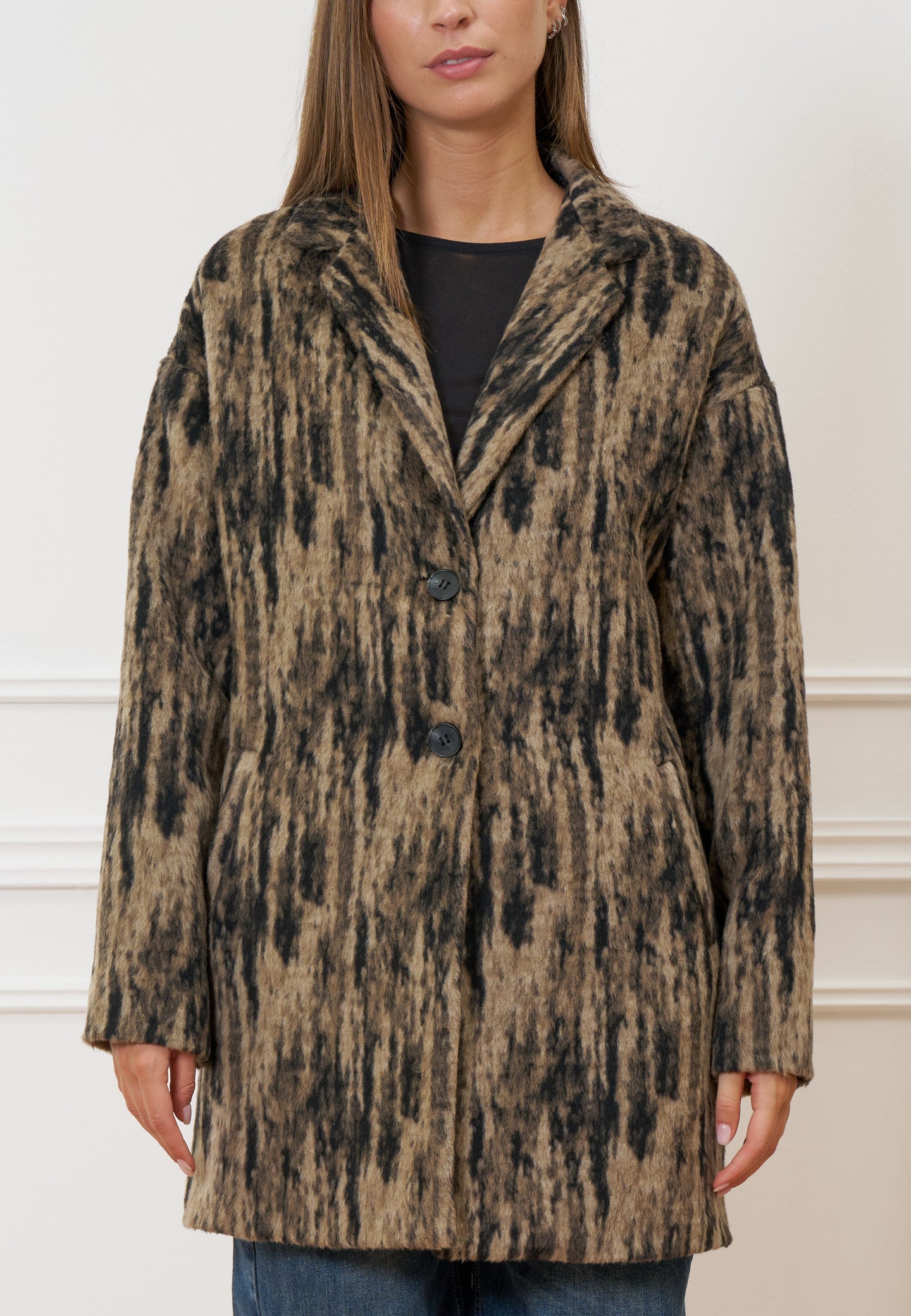 Cappotto monopetto fantasia