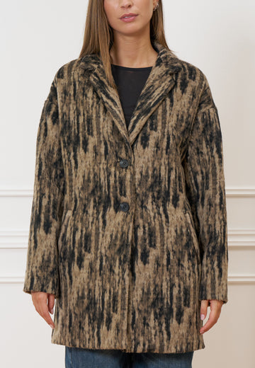 Cappotto monopetto fantasia