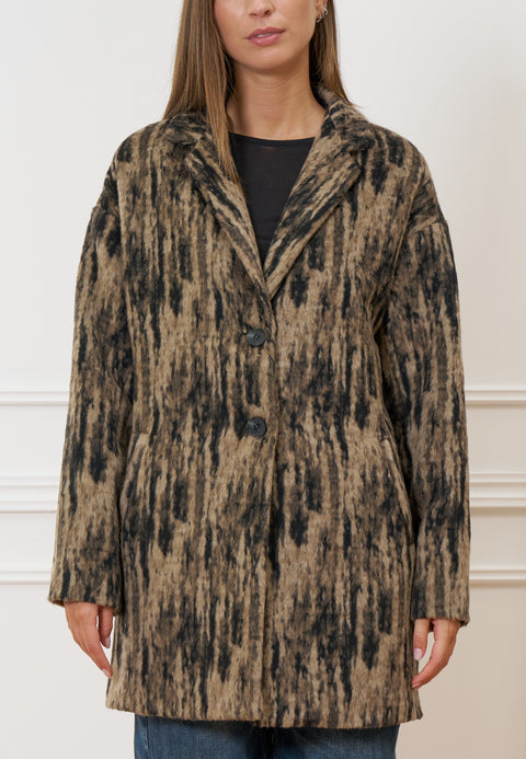 Cappotto monopetto fantasia