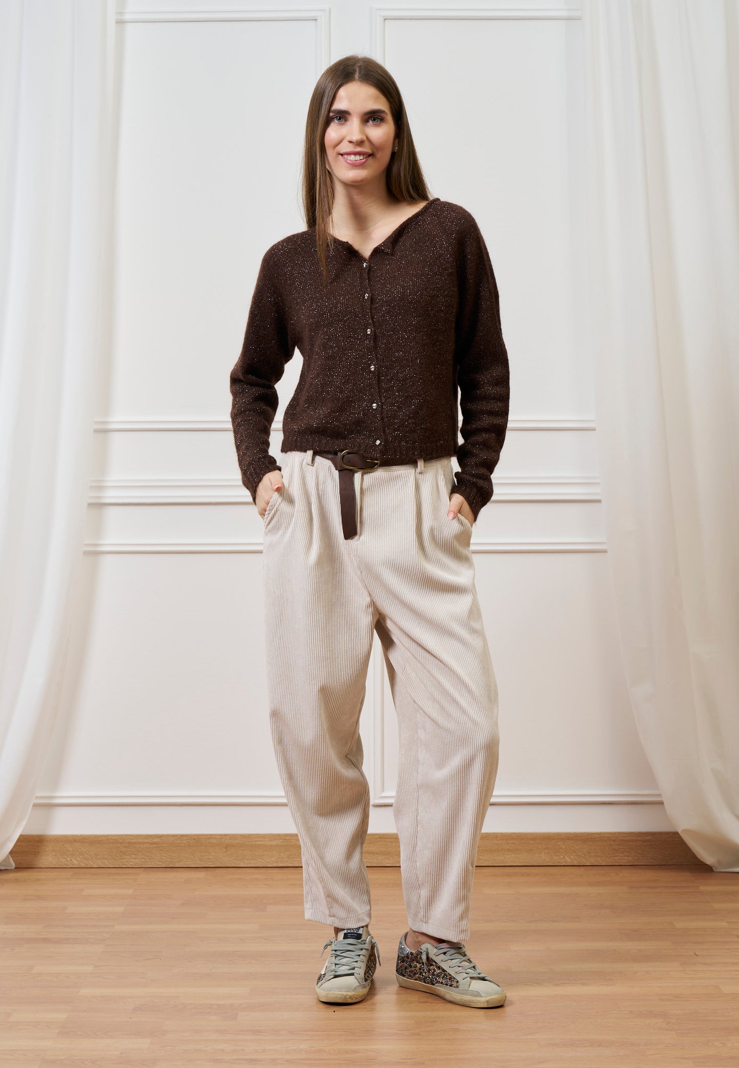 Cardigan bottoni gioiello