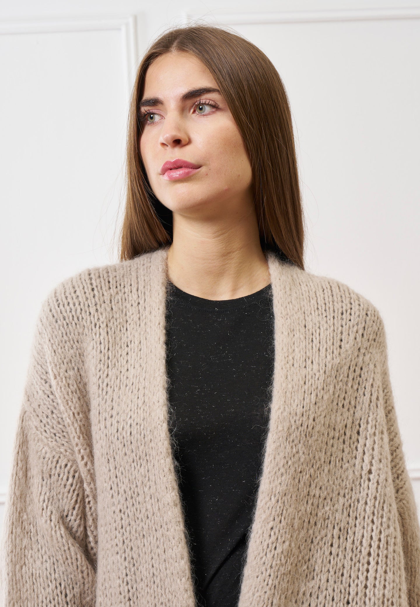 Cardigan over in misto lana