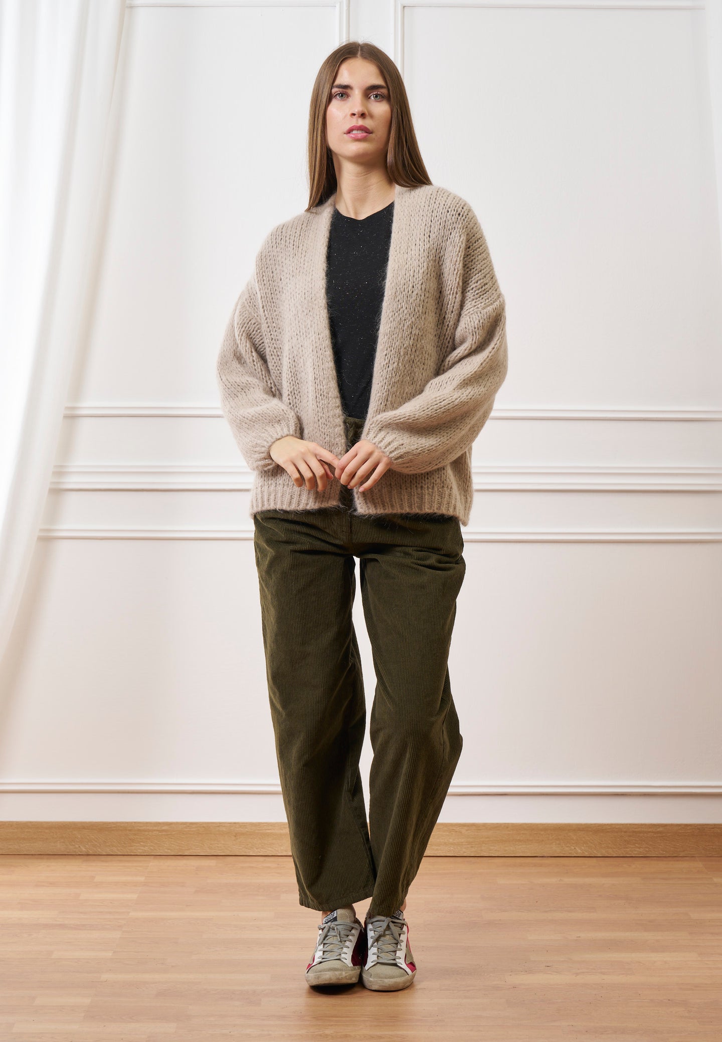 Cardigan over in misto lana