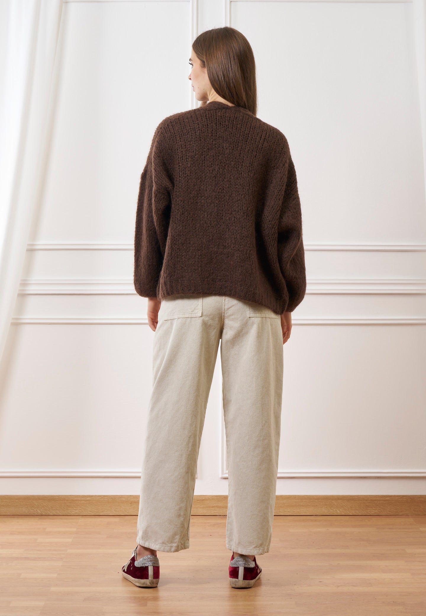 Cardigan over in misto lana