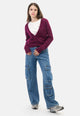 Cardigan paillettes scollo a v