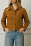 Giubbino in pelle scamosciata