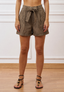 Bermuda con ricami tono su tono - BEIGE