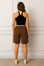 Top costine collo incrociato
