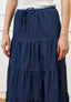 Gonna lunga a balze in chambray - BLU