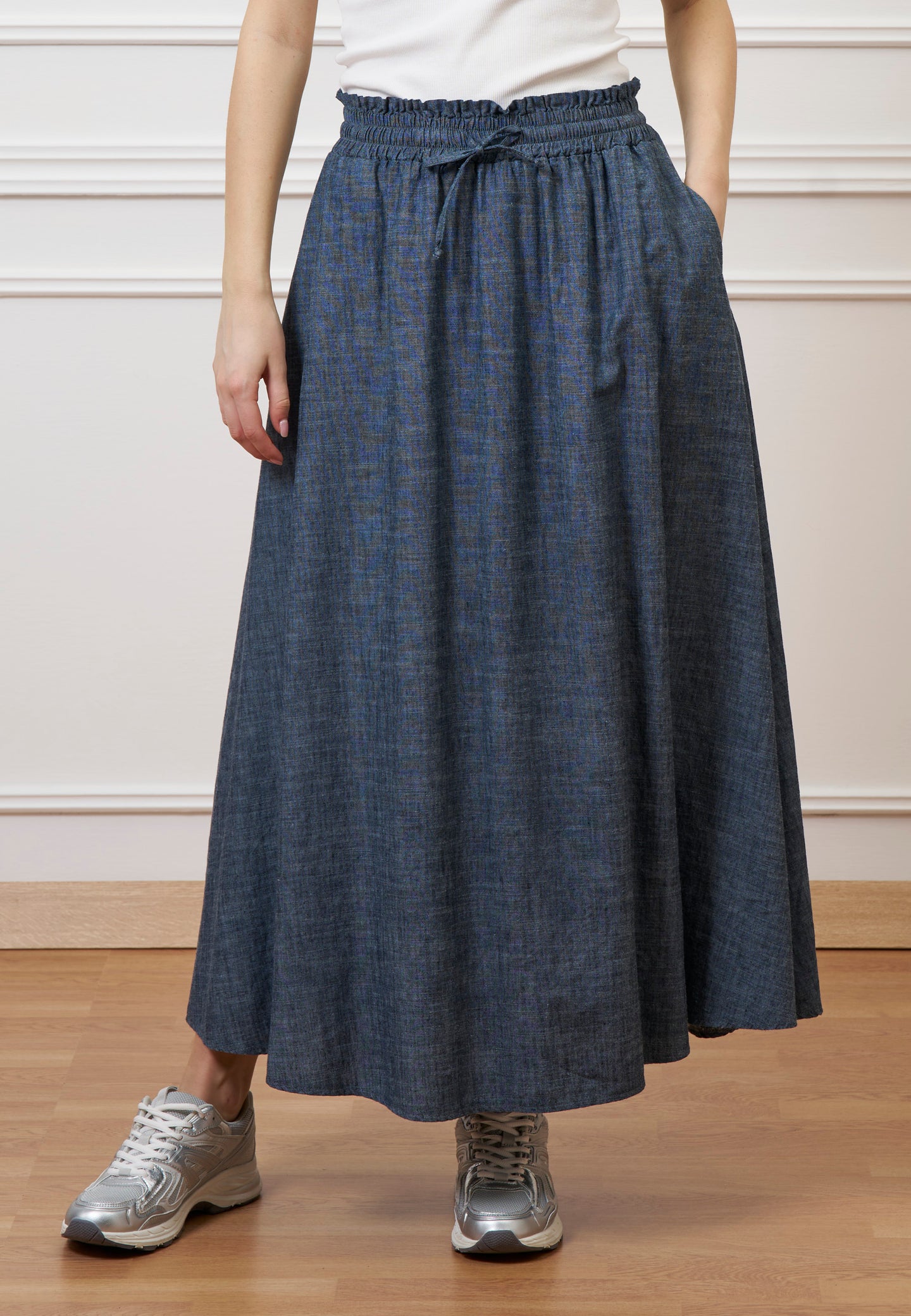 Gonna lunga effetto denim - JEANS