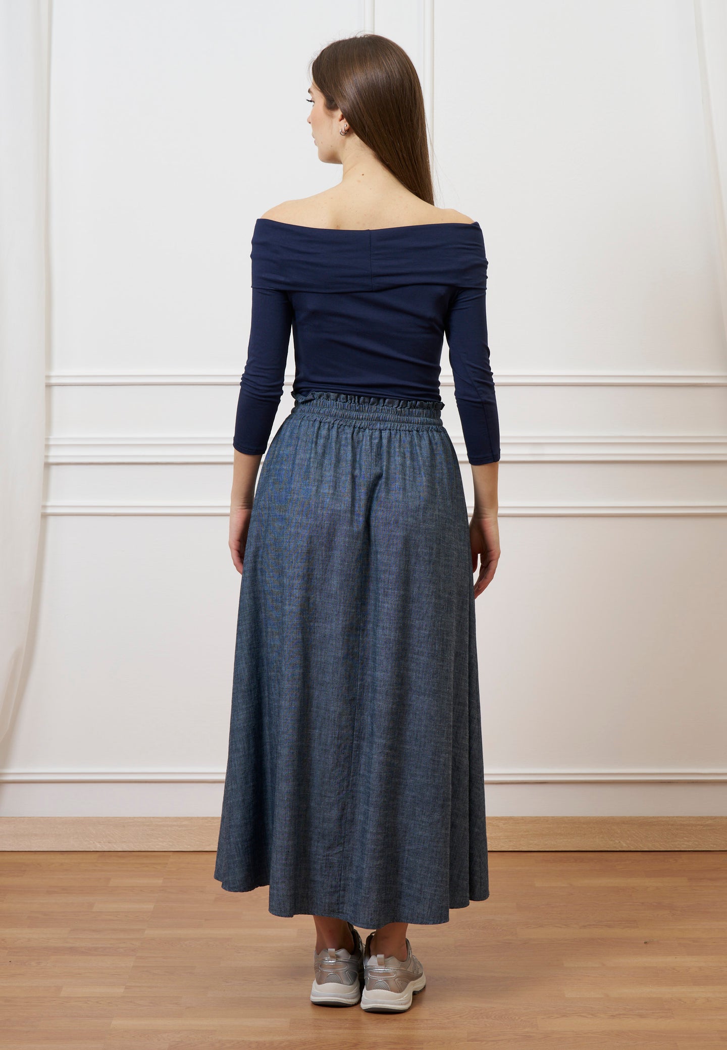 Gonna lunga effetto denim - JEANS