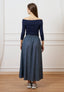 Gonna lunga effetto denim - JEANS