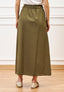 Gonna lunga dritta con tasconi - MILITARE