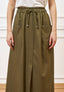 Gonna lunga dritta con tasconi - MILITARE