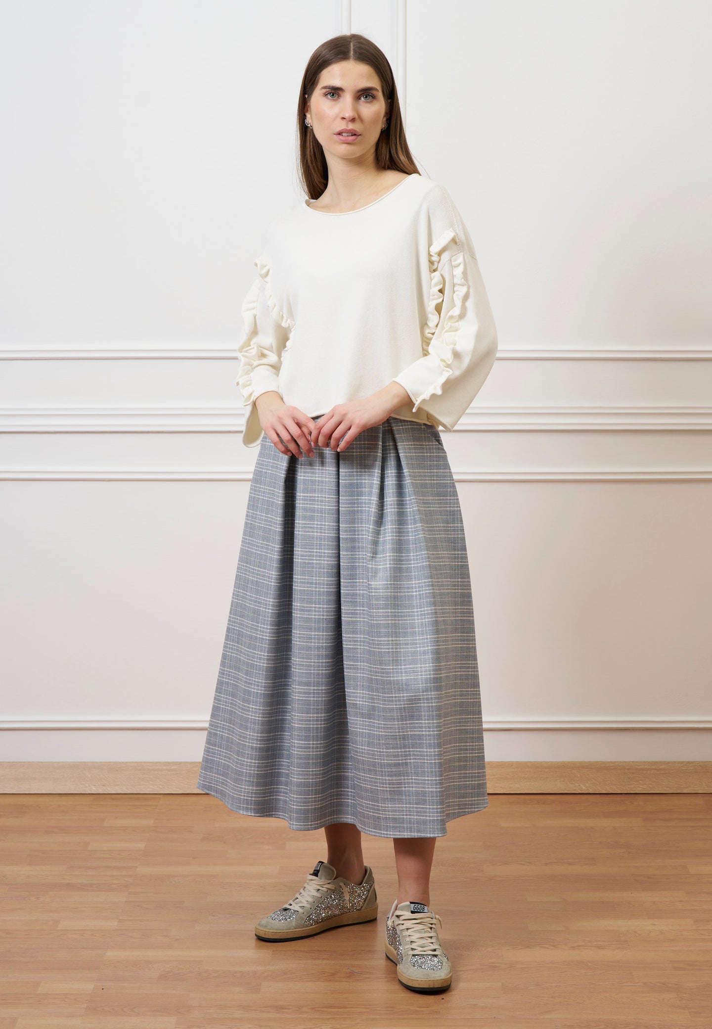 Gonna midi a quadri - JEANS