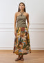 Gonna midi stampata floreale - MULTICOLOR
