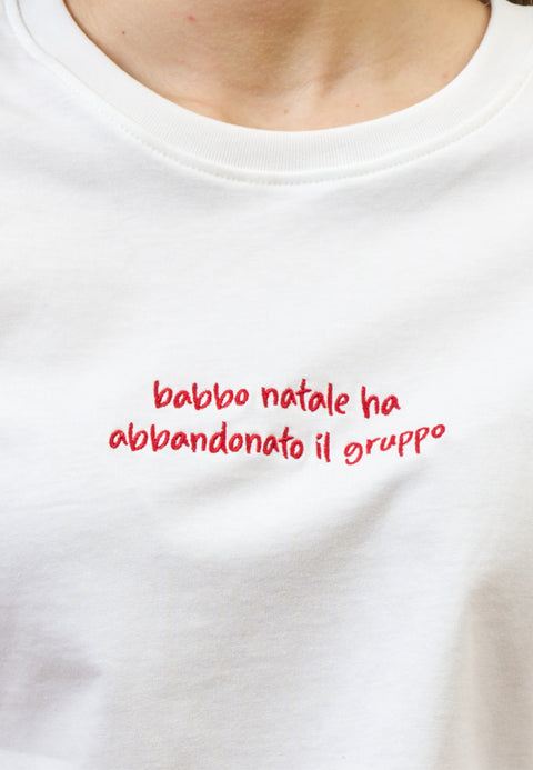T-shirt “babbo natale ha abbandonato...”