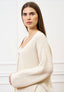 Cardigan ampio con spacchi - AVORIO