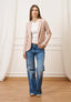 Giacca aperta jersey bouclè - ROSA