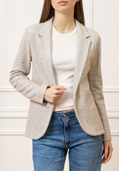 Giacca aperta jersey bouclè