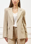 Giacca inserto retro in pizzo - BEIGE