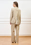 Giacca inserto retro in pizzo - BEIGE