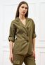 Giacca maniche con risvolto - MILITARE