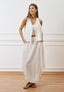 Gilet over con scollo a V - AVORIO