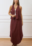 Gilet over con scollo a V - NOCCIOLA