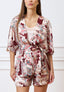 Giacca kimono fantasia - BORDEAUX
