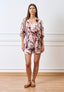 Giacca kimono fantasia - BORDEAUX