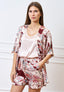 Giacca kimono fantasia - BORDEAUX