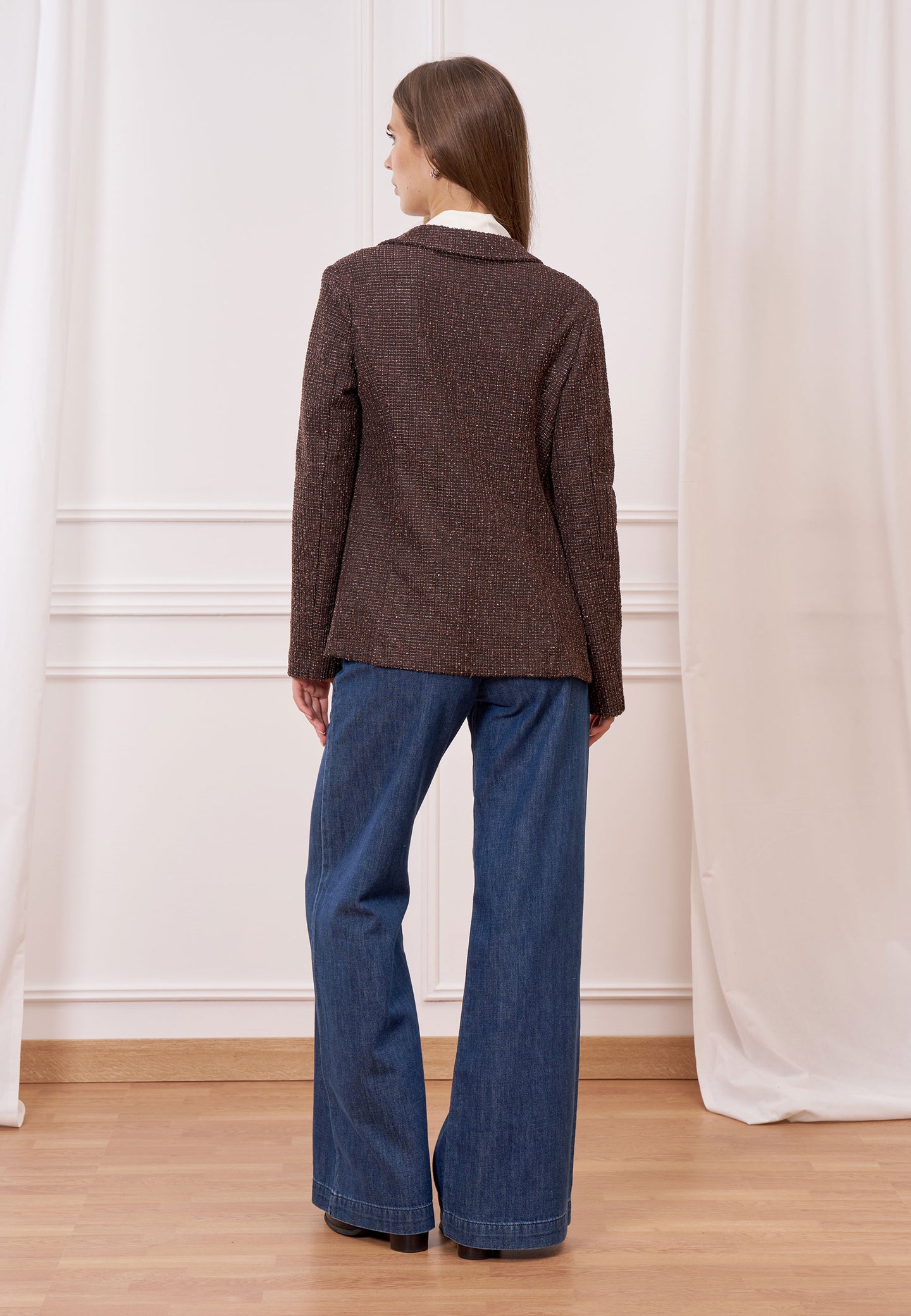 Giacca aperta con paillettes