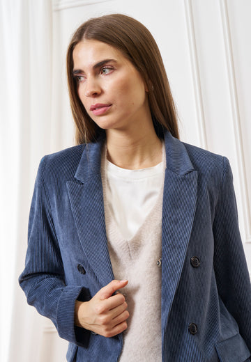 Giacca aperta in velluto a coste