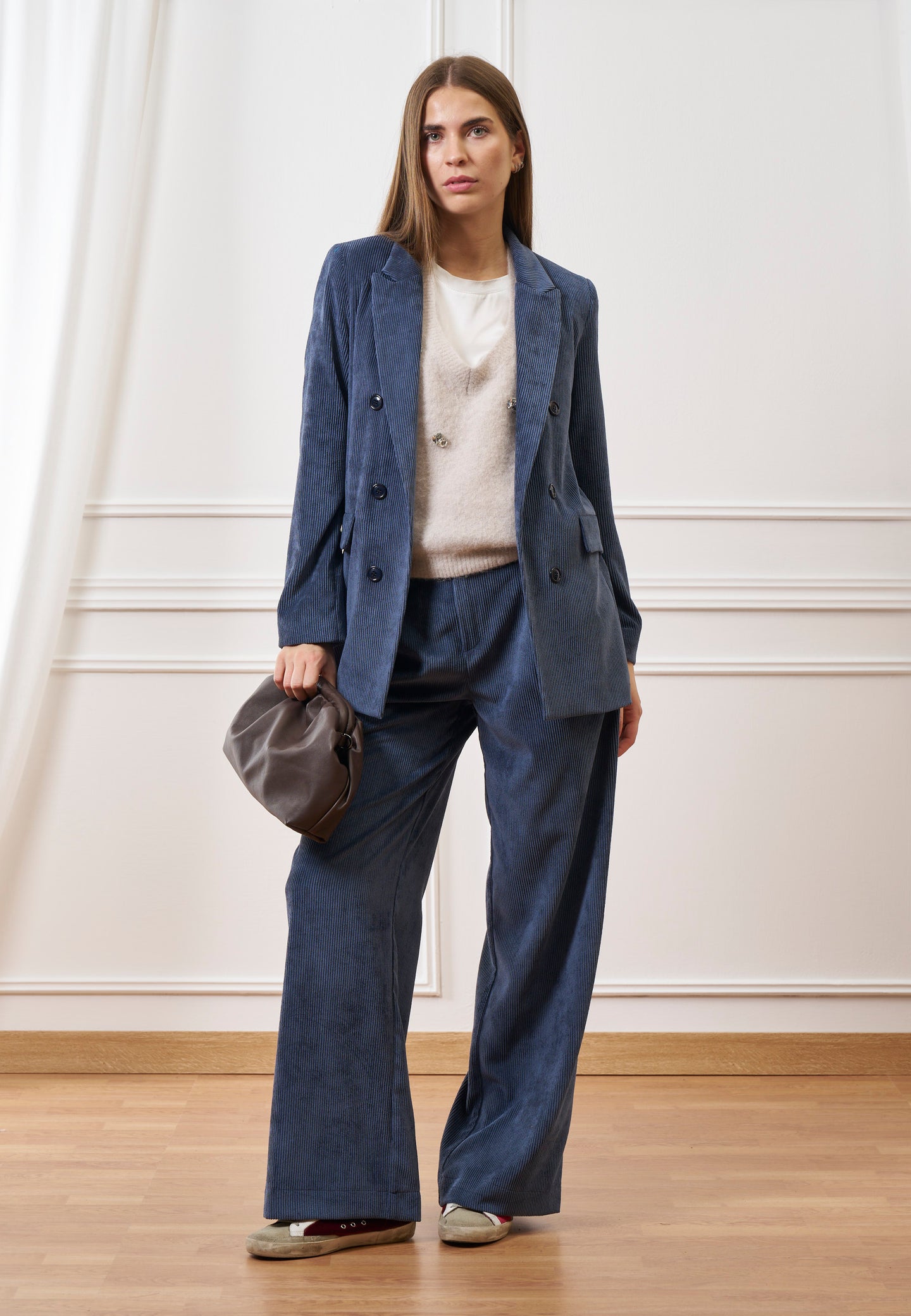 Giacca aperta in velluto a coste