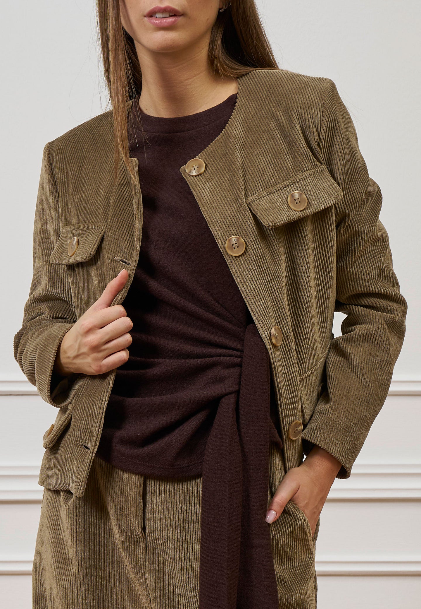 Giacca corta velluto a coste