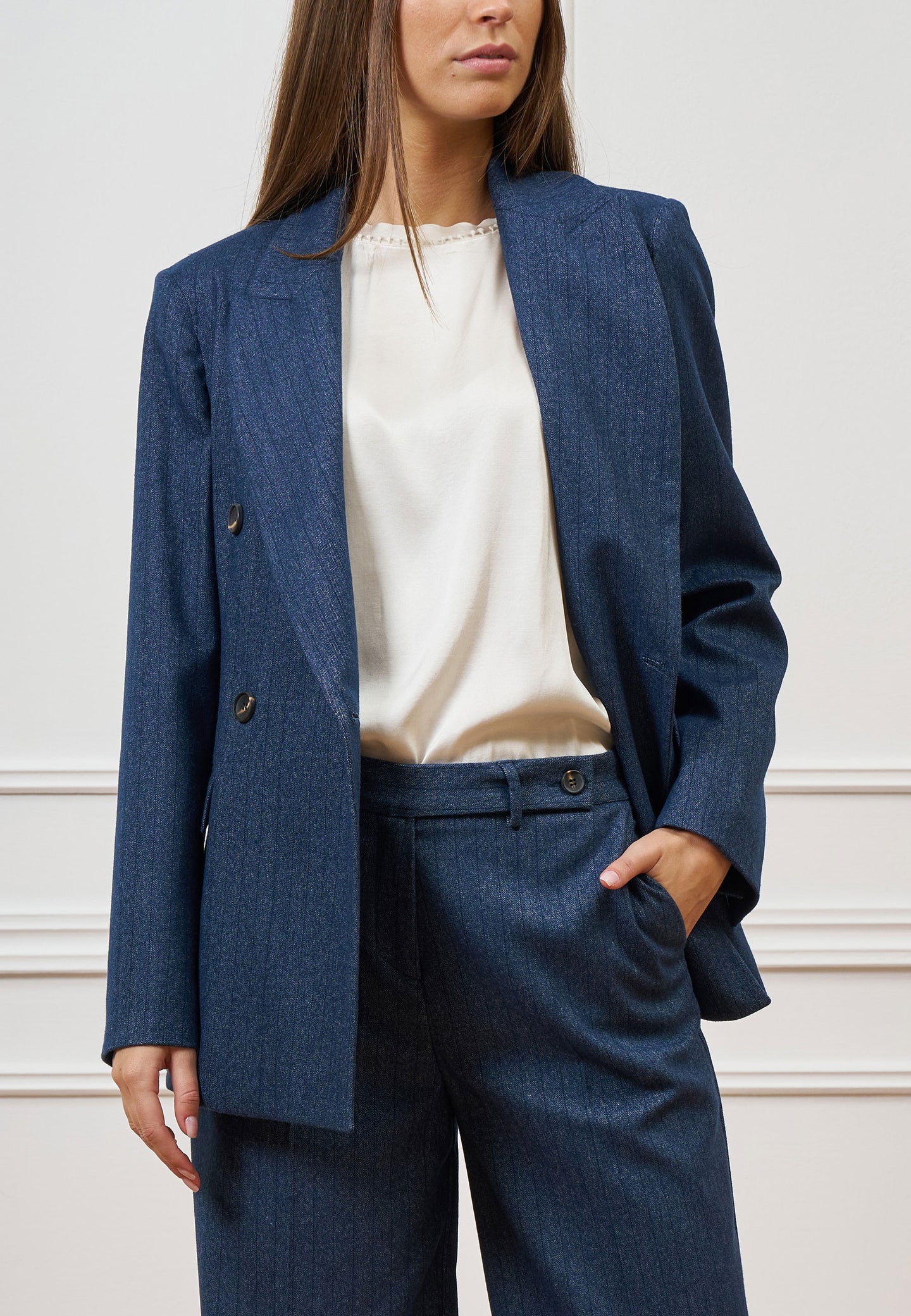 Giacca doppiopetto gessata